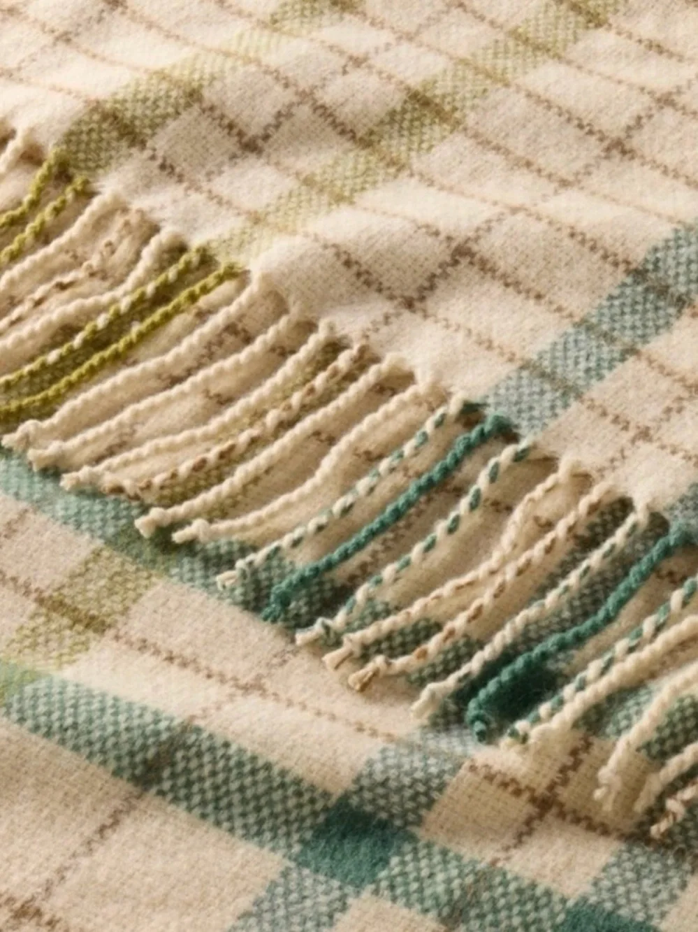 Hearth & Hand with Magnolia Plaid Lightweight Throw Blanket Brown/Green/Teal NWT